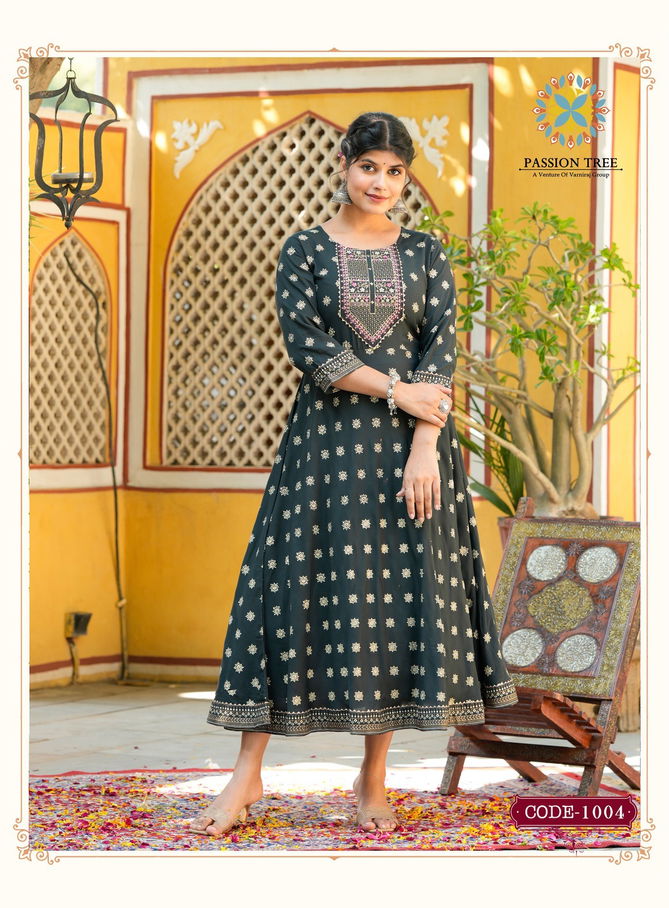 Rangilo Vol 1 By Passion Tree Embroidery Printed Kurtis
